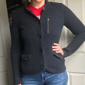 Warm button-up knit cardigan with cute details